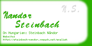 nandor steinbach business card