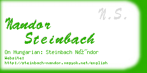 nandor steinbach business card